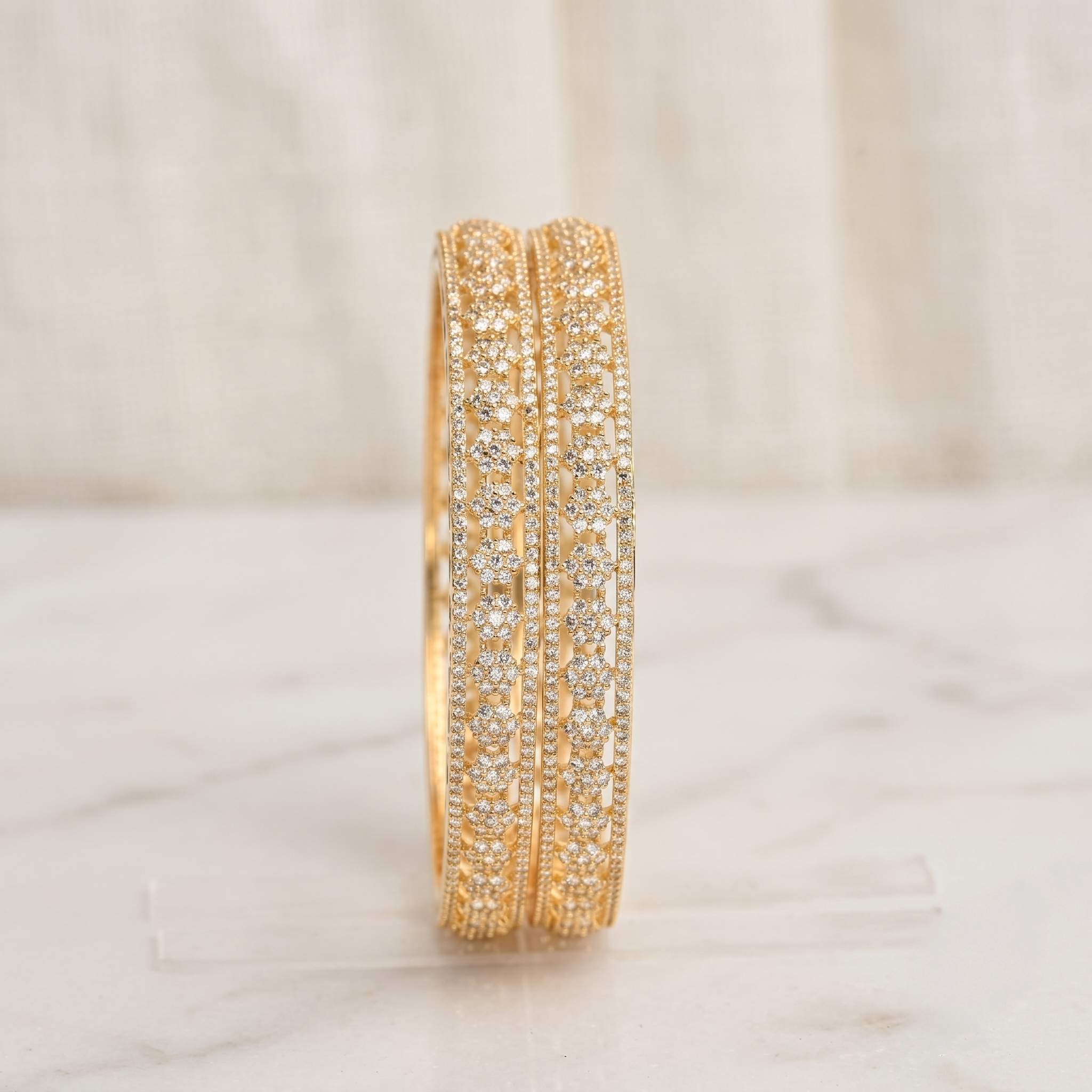 Sparkling AD Bangles close-up view - Avalna